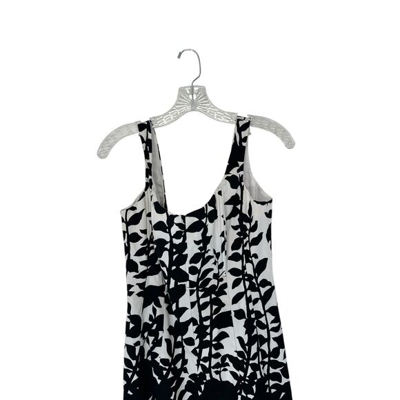 Nine West Black White Sleeveless Floral‎ Print Fit & Flare Sun Dress Size 6 - Picture 3 of 9